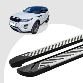 Trittbretter passend für Land Rover Evoque 06/2011-12/2018 (Model: LINE, Farbe: Silber) ABE
