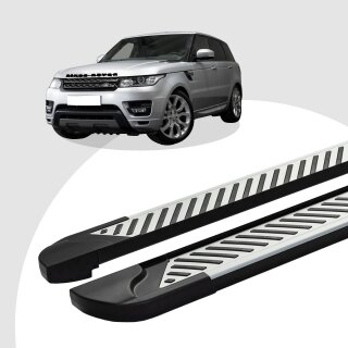 Trittbretter passend für Land Rover Range Rover Sport 11/2014 (Model: LINE, Farbe: Silber) ABE