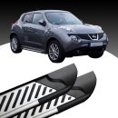 Trittbretter passend f&uuml;r Nissan Juke ab 06/2010 (Model: LINE, Farbe: Silber) mit ABE