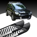 Trittbretter passend f&uuml;r Skoda Yeti ab 05/2009-12/2017 (Model: LINE, Farbe: Silber) mit ABE