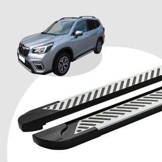 Trittbretter passend für Subaru Forester 11/2012-12/2017 (Model: LINE, Farbe: Silber) mit ABE