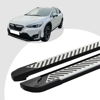 Trittbretter passend für Subaru XV ab 12/2011-12/2018 (Model: LINE, Farbe: Silber)