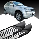 Trittbretter passend f&uuml;r Suzuki Grand Vitara ab 04/2005+ (Model: LINE, Farbe: Silber) mit ABE