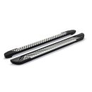 Trittbretter passend f&uuml;r Toyota Hilux Revo ab 05/2015 (Model: LINE, Farbe: Silber) mit ABE