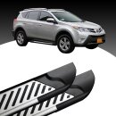 Trittbretter passend f&uuml;r Toyota Rav 4 ab 12/2012-12/2018 (Model: LINE, Farbe: Silber) mit ABE