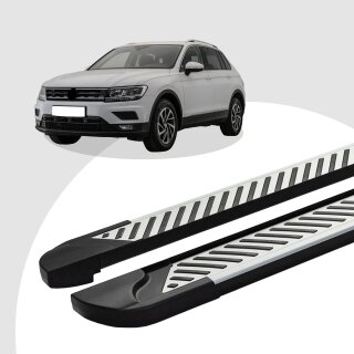 Trittbretter passend für VW Tiguan ab 01/2016 (Model: LINE, Farbe: Silber) mit ABE