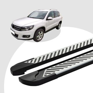 Trittbretter passend für VW Tiguan ab 09/2007-12/2016 (Model: LINE, Farbe: Silber) mit ABE