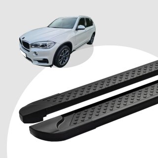 Trittbretter passend für BMW X5 ab 02/2006-06/2013 (Model: SOMA, Farbe: Schwarz) mit ABE