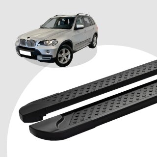 Trittbretter passend für BMW X5 ab 05/2000-02/2007 (Model: SOMA, Farbe: Schwarz) mit ABE