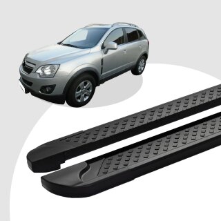 Trittbretter passend für Opel Antara ab 2006-2015 (Model: SOMA, Farbe: Schwarz)