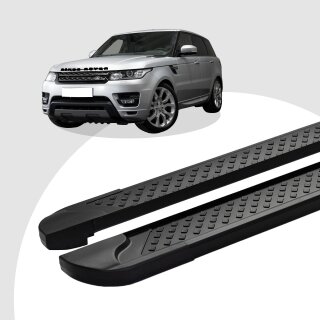 Trittbretter passend für Land Range Rover Sport ab 11/2014 (Model: SOMA, Farbe: Schwarz) mit ABE