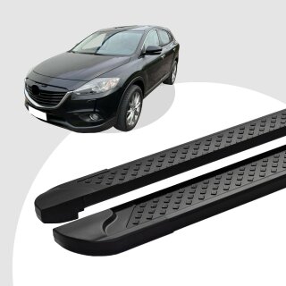 Trittbretter passend für Mazda CX-9 ab 01/2007-12/2015 (Model: SOMA, Farbe: Schwarz) mit ABE