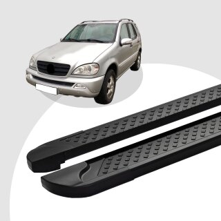 Trittbretter passend für Mercedes ML W163 02/1998-06/2005 (Model: SOMA, Farbe: Schwarz) mit ABE