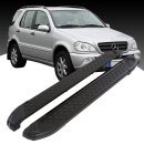 Trittbretter passend f&uuml;r Mercedes ML W163 02/1998-06/2005 (Model: SOMA, Farbe: Schwarz) mit ABE