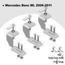 Trittbretter passend f&uuml;r Mercedes ML W164 07/2005-12/2011 (Model: SOMA, Farbe: Schwarz) mit ABE