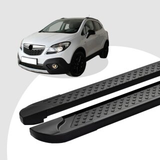 Trittbretter passend für Opel Mokka ab 06/2012-08/2016 (Model: SOMA, Farbe: Schwarz) mit ABE