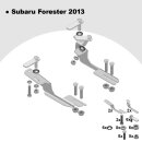 Trittbretter passend f&uuml;r Subaru Forester ab 11/2012-12/2017 (Model: SOMA, Farbe: Schwarz) ABE