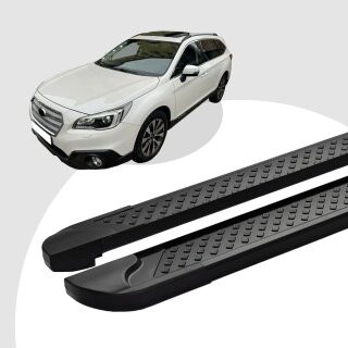 Trittbretter passend für Subaru Outback ab 10/2014 (Model: SOMA, Farbe: Schwarz)