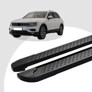 Trittbretter passend für VW Tiguan ab 01/2016 (Model: SOMA, Farbe: Schwarz) mit ABE