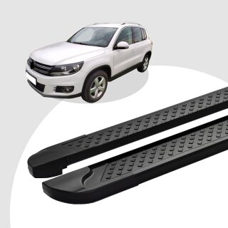 Trittbretter passend für VW Tiguan ab 09/2007-12/2016 (Model: SOMA, Farbe: Schwarz) mit ABE