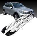 Trittbretter passend f&uuml;r VW Touareg ab 10/2002-05/2010 (Model: SOMA, Farbe: Silber) mit ABE