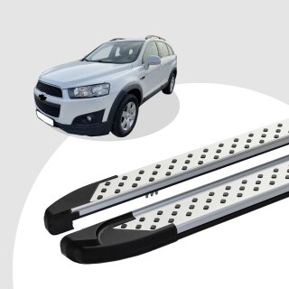 Trittbretter passend für Chevrolet Captiva ab 2006-2015 (Model: SOMA, Farbe: Silber)