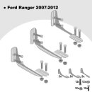 Trittbretter passend f&uuml;r Ford Ranger ab 01/2005-07/2012 (Model: SOMA, Farbe: Silber) mit ABE