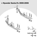 Trittbretter passend f&uuml;r Hyundai Santa Fe 11/2000-03/2006 (Model: SOMA, Farbe: Silber) mit ABE