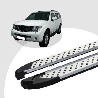 Trittbretter passend für Nissan Pathfinder ab 01/2005-12/2012 (Model: SOMA, Farbe: Silber)