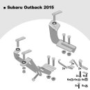 Trittbretter passend f&uuml;r Subaru Outback ab 10/2014 (Model: SOMA, Farbe: Silber)