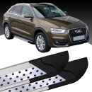 Trittbretter passend f&uuml;r Audi Q3 ab 06/2011-07/2018 (Model: VISO, Farbe: Silber) mit ABE