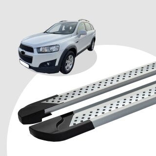 Trittbretter passend für Chevrolet Captiva ab 2006-2015 (Model: VISO, Farbe: Silber)