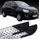 Trittbretter passend f&uuml;r Chevrolet Trax ab 12/2012 (Model: VISO, Farbe: Silber) mit ABE