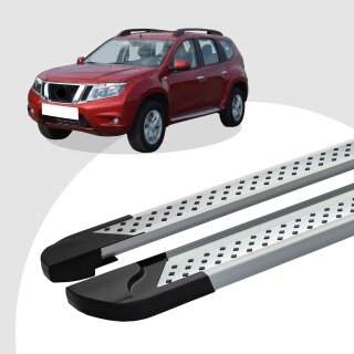 Trittbretter passend für Nissan Terrano 3 04/2010-12/2017 (Model: VISO, Farbe: Silber) mit ABE