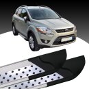 Trittbretter passend f&uuml;r Ford Kuga ab 03/2008-12/2012 (Model: VISO, Farbe: Silber) mit ABE