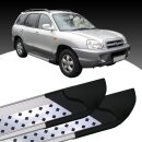 Trittbretter passend f&uuml;r Hyundai Santa Fe ab 11/2000-03/2006 (Model: VISO, Farbe: Silber) ABE