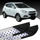 Trittbretter passend f&uuml;r Hyundai iX35 ab 08/2009-07/2015 (Model: VISO, Farbe: Silber) mit ABE