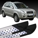 Trittbretter passend f&uuml;r Hyundai Tucson 08/2004-11/2010 (Model: VISO, Farbe: Silber) mit ABE