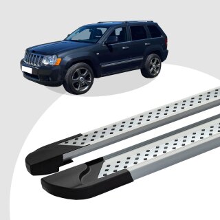 Trittbretter passend für Jeep Grand Cherokee ab 10/2004-10/2011 (Model: VISO, Farbe: Silber)