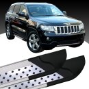 Trittbretter passend f&uuml;r Jeep Grand Cherokee ab 10/2004-10/2011 (Model: VISO, Farbe: Silber)