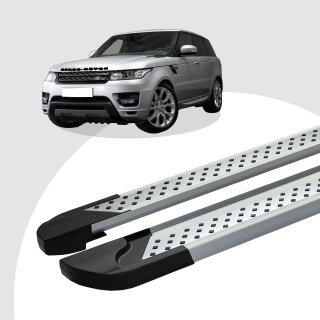 Trittbretter passend für Land Range Rover Sport 11/2014 (Model: VISO, Farbe: Silber) mit ABE