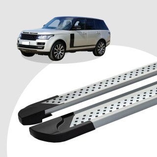 Trittbretter passend für Land Rover Range Rover Vogue ab 08/2012 (Model: VISO, Farbe: Silber)