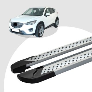 Trittbretter passend für Mazda CX-5 ab 11/2011-03/2017 (Model: VISO, Farbe: Silber) mit ABE