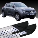 Trittbretter passend f&uuml;r Nissan Juke ab 06/2010 (Model: VISO, Farbe: Silber) mit ABE