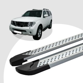 Trittbretter passend für Nissan Pathfinder ab 01/2005-12/2012 (Model: VISO, Farbe: Silber)