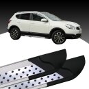 Trittbretter passend f&uuml;r Nissan Qashqai ab 12/2006-12/2013 (Model: VISO, Farbe: Silber) mit ABE