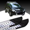 Trittbretter passend f&uuml;r Skoda Yeti ab 05/2009-12/2017 (Model: VISO, Farbe: Silber) mit ABE