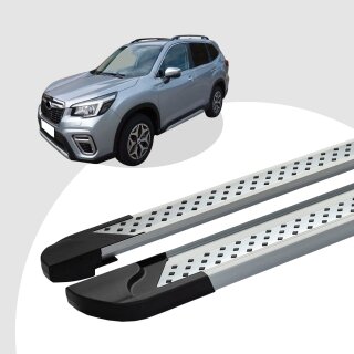 Trittbretter passend für Subaru Forester ab 11/2012-12/2017 (Model: VISO, Farbe: Silber) mit ABE