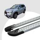 Trittbretter passend f&uuml;r Subaru Forester ab 11/2012-12/2017 (Model: VISO, Farbe: Silber) mit ABE