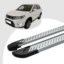 Trittbretter passend f&uuml;r Suzuki Vitara ab 02/2015 (Model: VISO, Farbe: Silber) mit ABE